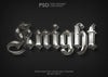 Steel Gothic Text Effect Psd