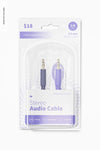 Stereo Audio Cable Mockup, Front View Psd