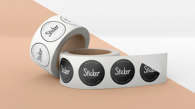 Sticker Roll Mock Up Psd