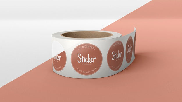 Sticker Roll Mock Up Psd