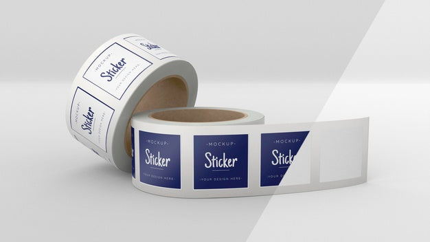 Sticker Roll Mock Up Psd