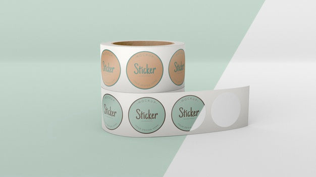 Sticker Roll Mock Up Psd