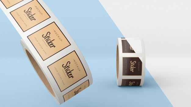 Sticker Roll Mock Up Psd