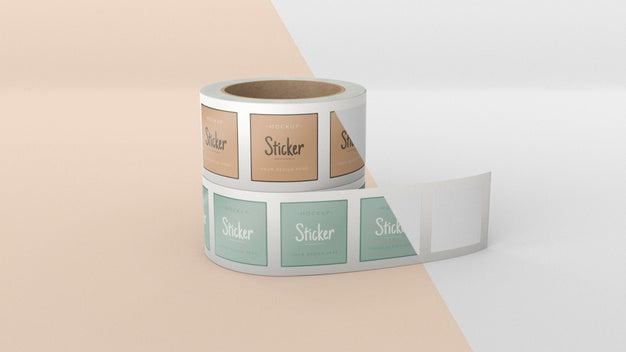 Sticker Roll Mock Up Psd