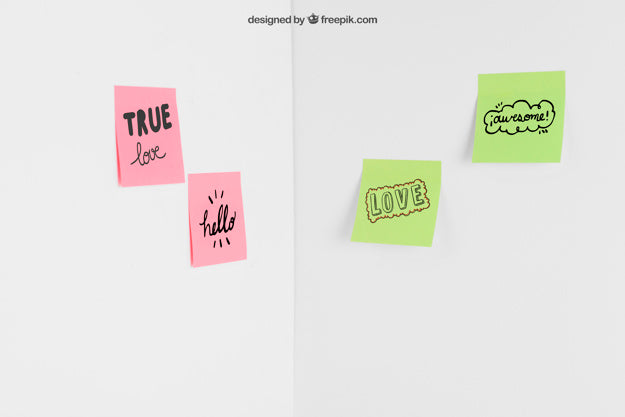 Sticky Notes In Corner Psd