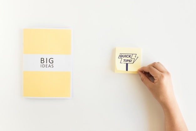 Sticky Notes Mockup With Tips Concept Psd