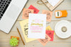 Sticky Notes On Desk With Positive Messages Psd