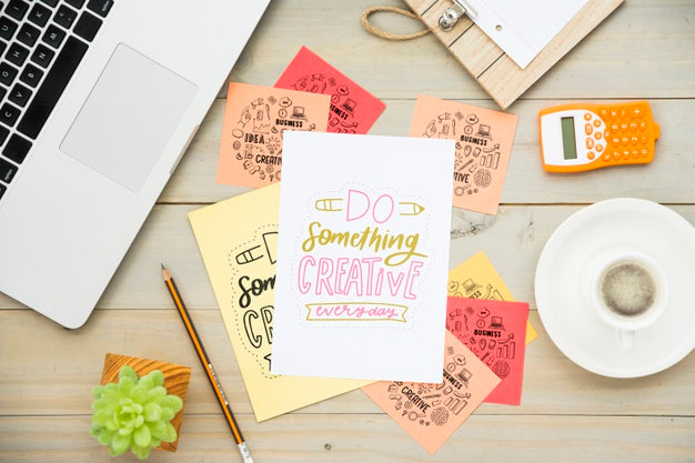 Sticky Notes On Desk With Positive Messages Psd