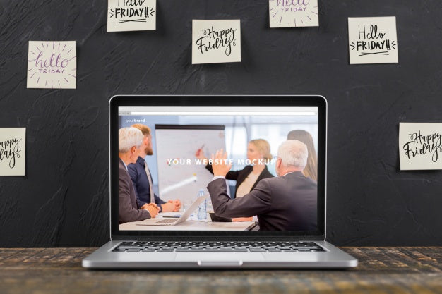 Still Life With Laptop Mockup Psd