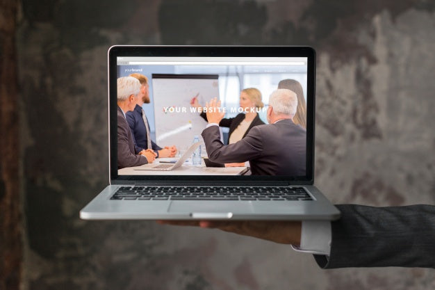 Still Life With Laptop Mockup Psd