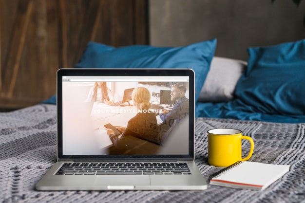 Still Life With Laptop Mockup Psd