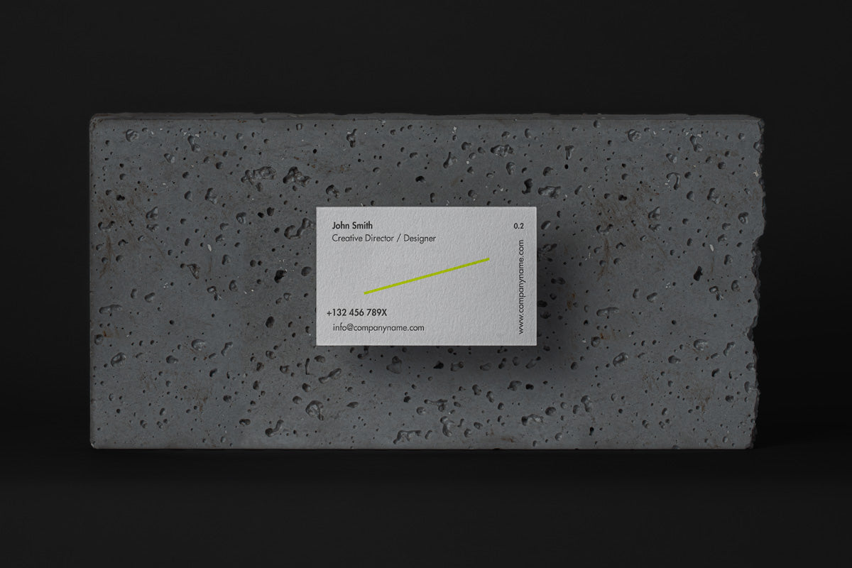Stone Psd Business Card Mockup
