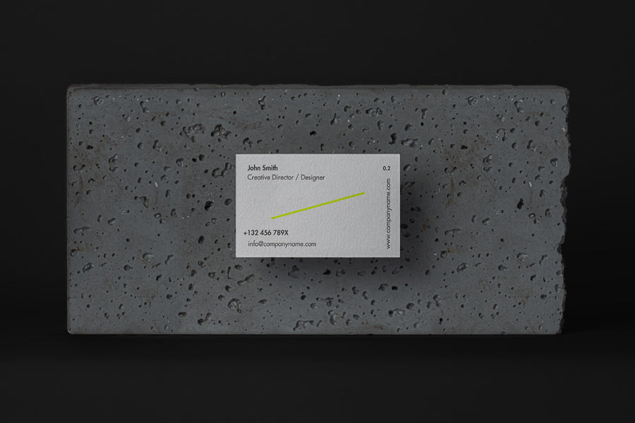 Stone Psd Business Card Mockup