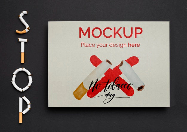 Stop Smoking Concept With Broken Cigarette Psd