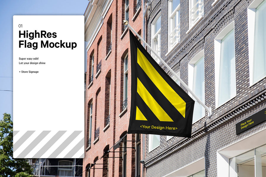Store Flag Mockup