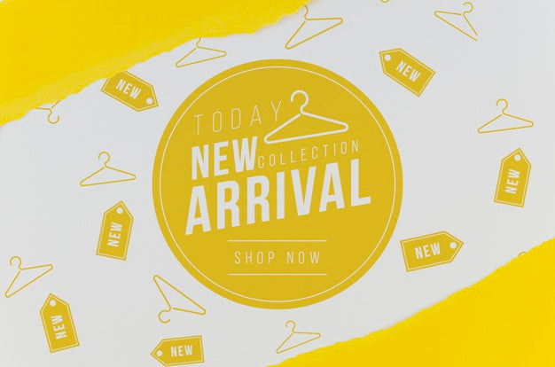 Store New Arrival Mock-Up On Paper Psd