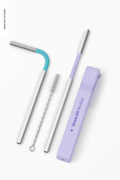 Straw Kit Mockup Psd