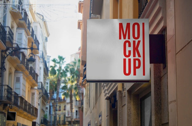 Street Advertising Panel Mockup Psd