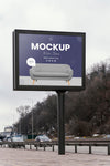 Street Billboard Display Mock-Up Outdoors Psd