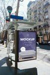 Street Billboard Display Mock-Up Outside Psd