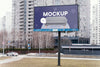 Street Billboard Display Mock-Up Psd