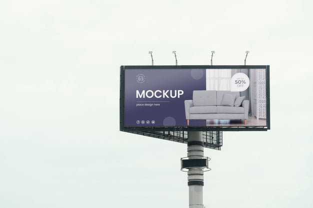 Street Billboard Display Mock-Up Psd