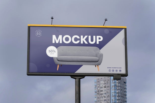Street Billboard Display Mock-Up Psd