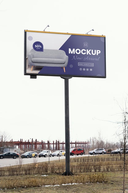 Street Billboard Display Mock-Up Psd