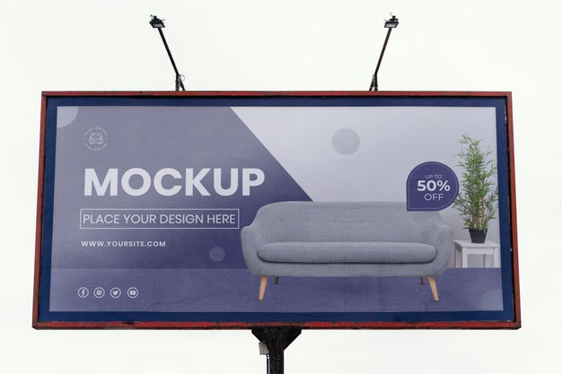 Street Billboard Display Mock-Up Psd