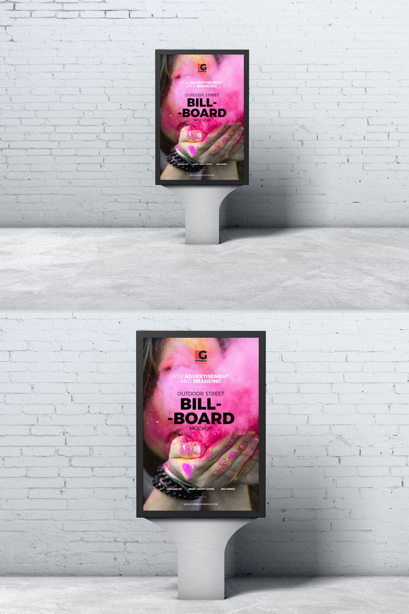 Street Billboard Mockup Design