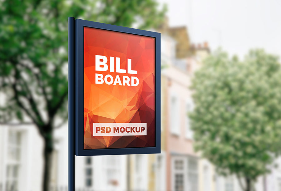 Clean and Real Outdoor Advertising Billboard Mockup PSD
