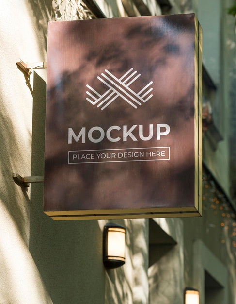 Street Business Sign Mock-Up Psd