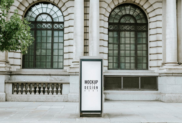 Street Framed Board Design Mockup Psd