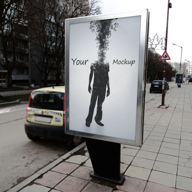 Street Poster Mock Up Design Psd