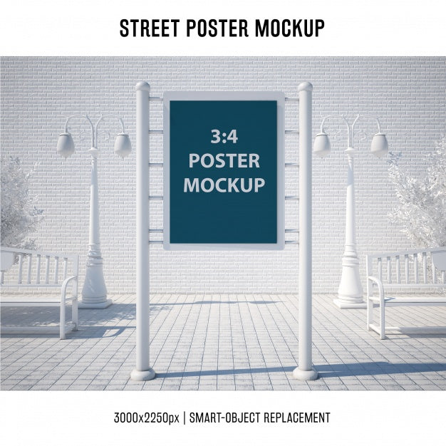 Street Poster Mockup Psd
