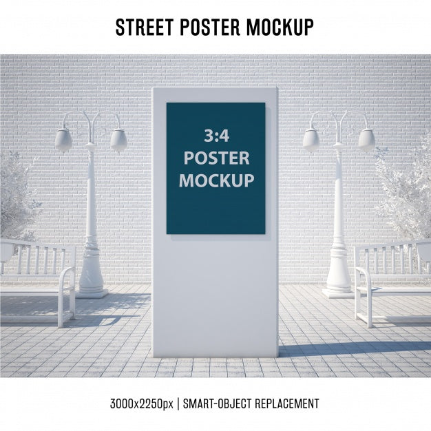 Street Poster Mockup Psd