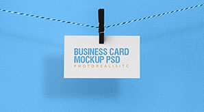 Stylish Photorealistic Business Card Mockup Psd