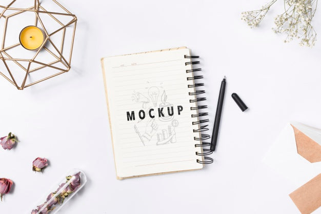 Stylish Woman Touch Desk Concept Psd