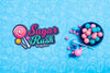 Sugar Rush Top View With Plate Of Candies Psd