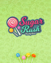 Sugar Rush With Doodle Background And Lollipop Psd