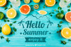 Summer Composition With Fruits And Copyspace Psd