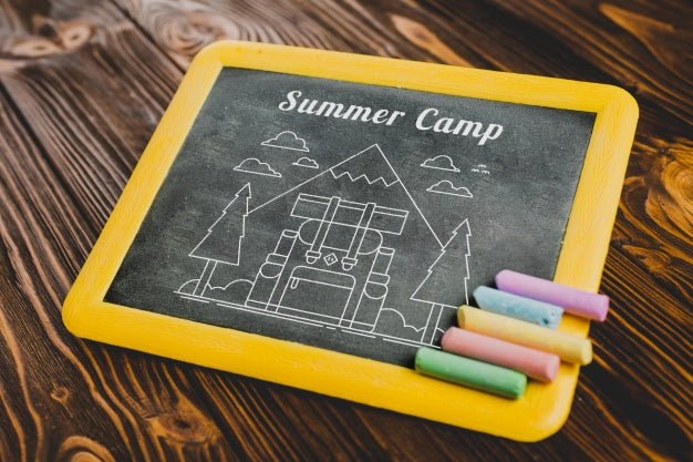 Summer Composition With Slate Psd