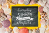 Summer Composition With Slate Psd