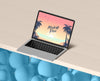 Summer Concept With Laptop On Table Psd