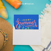 Summer Concept With Postcard Psd