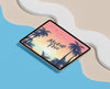 Summer Concept With Tablet And Beach Psd