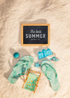 Summer Mockup With Colorful Sandals Psd