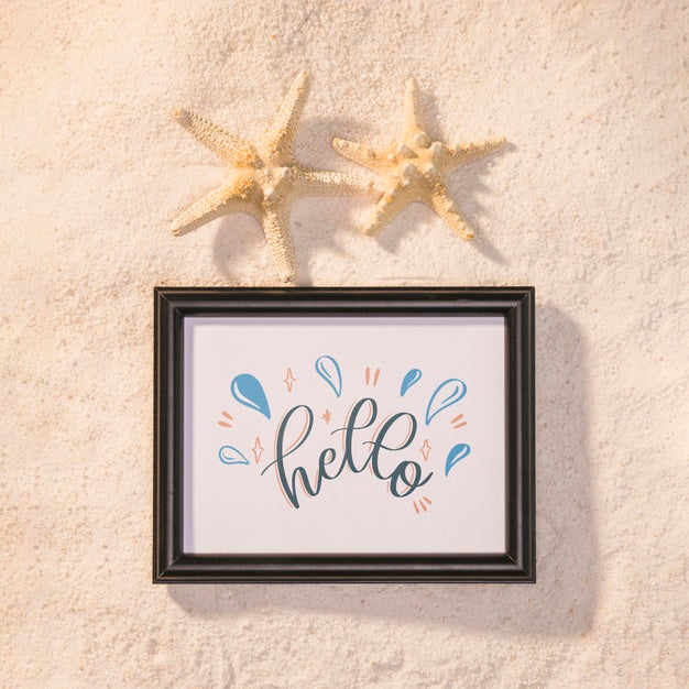 Summer Mockup With Marine Elements Psd