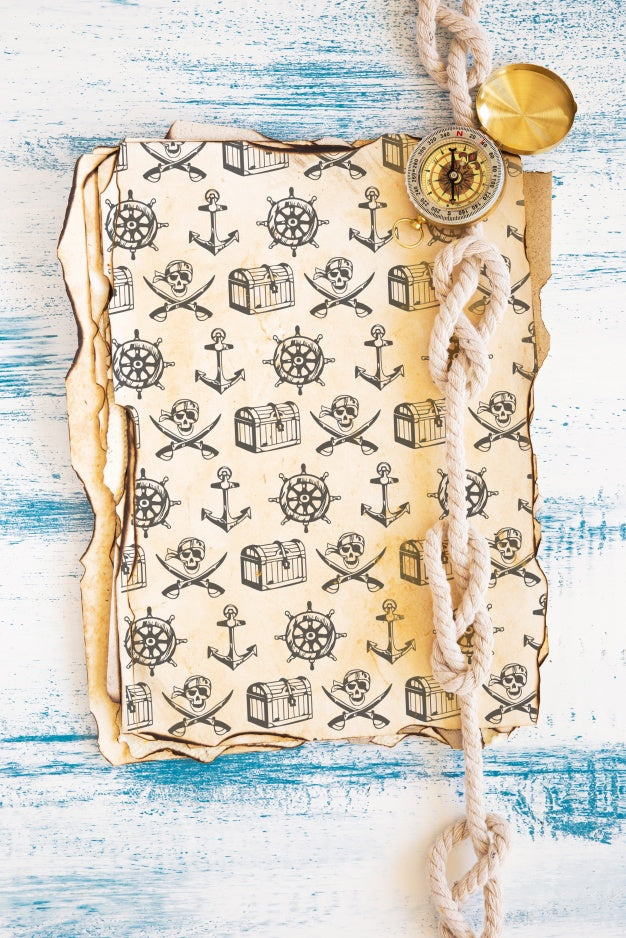 Summer Mockup With Old Paper Psd