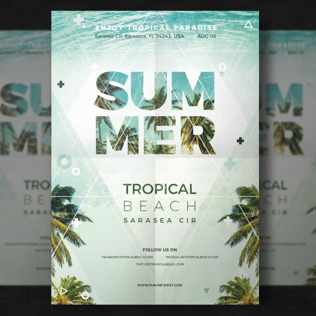 Summer Party Flyer Psd